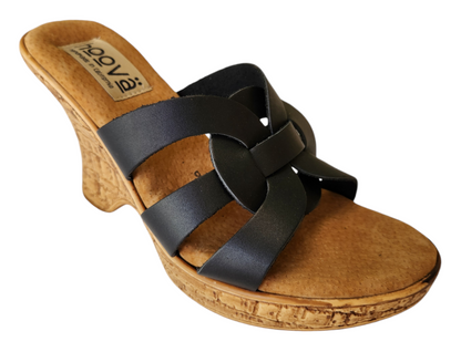Eve Black Tan Sandal