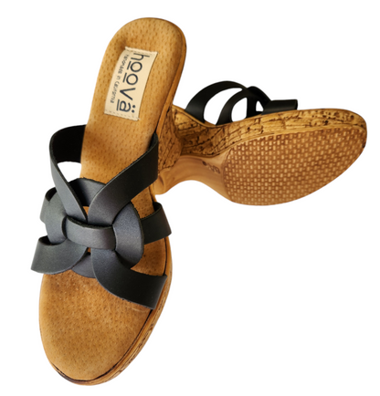 Eve Black Tan Sandal