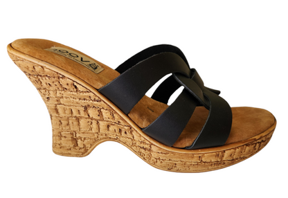 Eve Black Tan Sandal